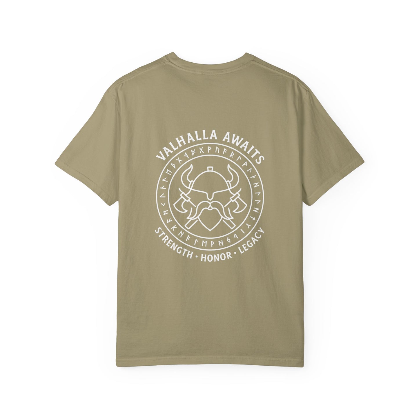 Viking Warrior Crest Tee – Valhalla Awaits Edition