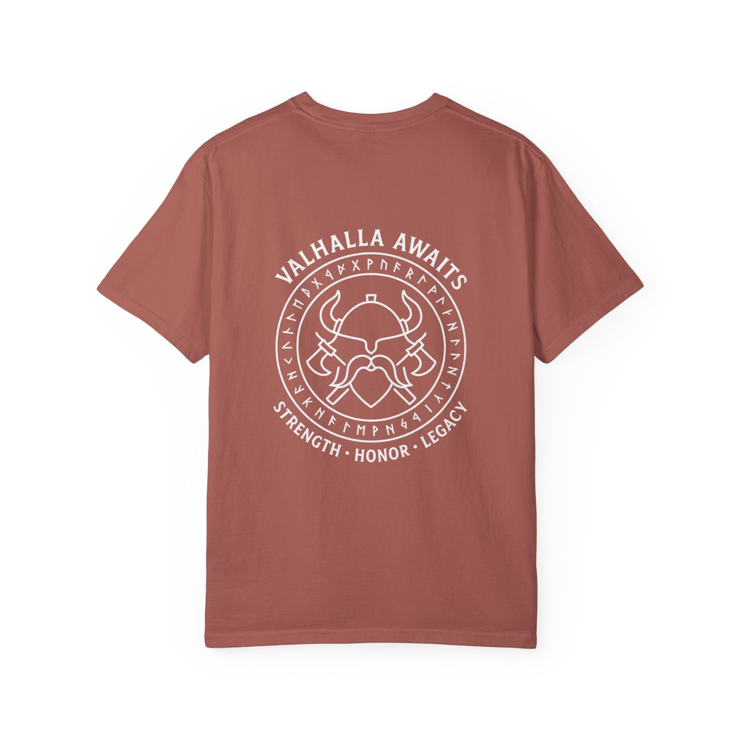 Viking Warrior Crest Tee – Valhalla Awaits Edition