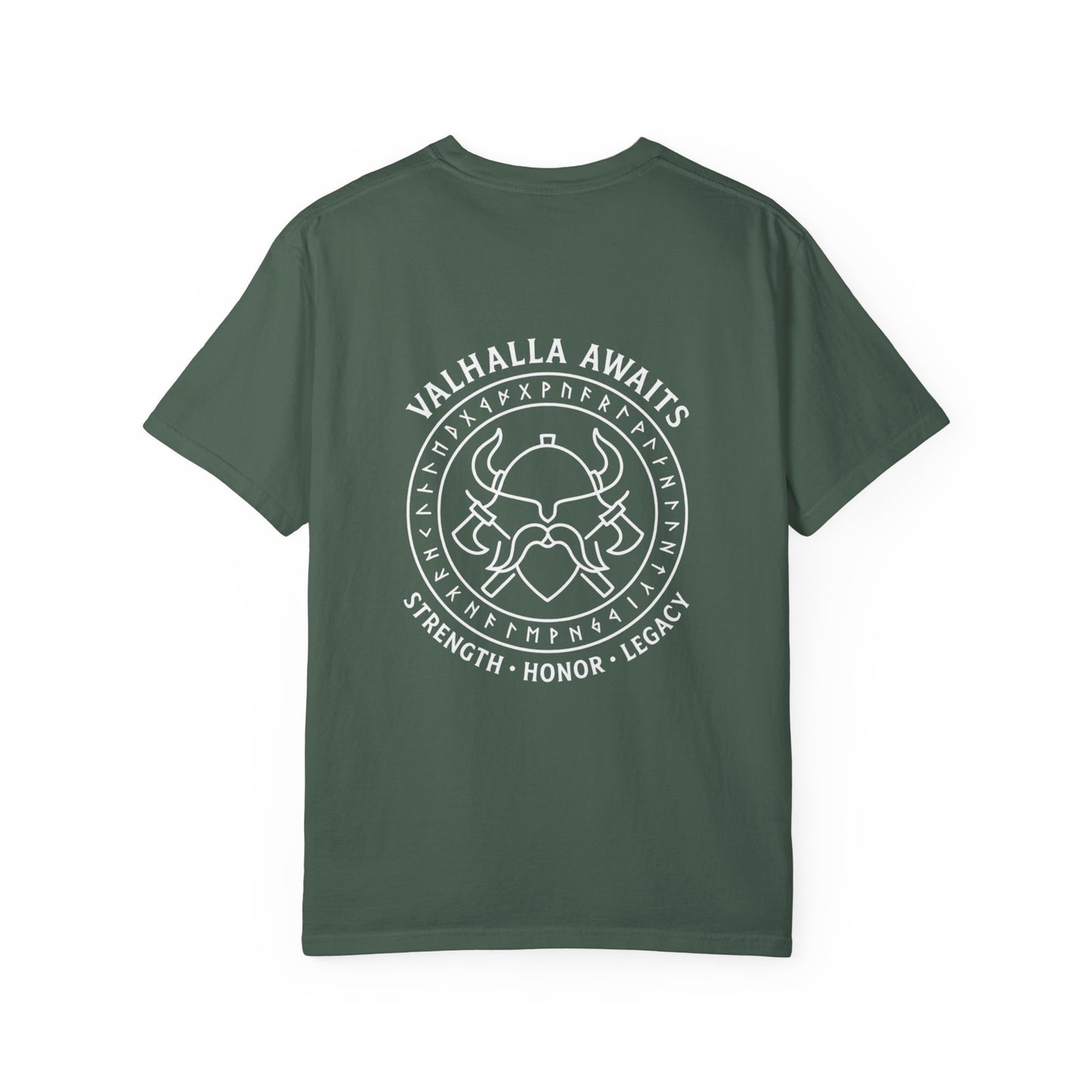 Viking Warrior Crest Tee – Valhalla Awaits Edition