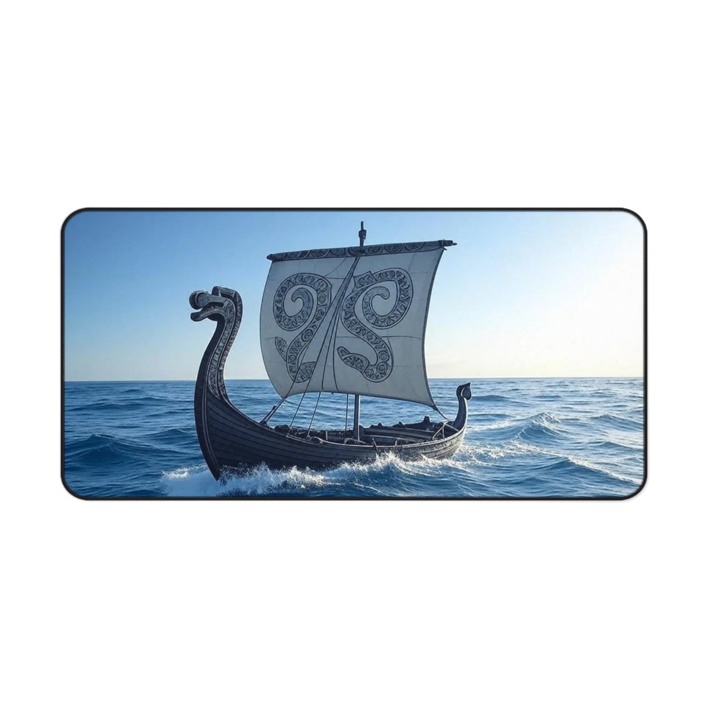 Nautical Viking Ship Desk Mat | Nautical Decor, Home Office Accessories, Gaming Mat, Unique Gifts, Viking Themed Decor