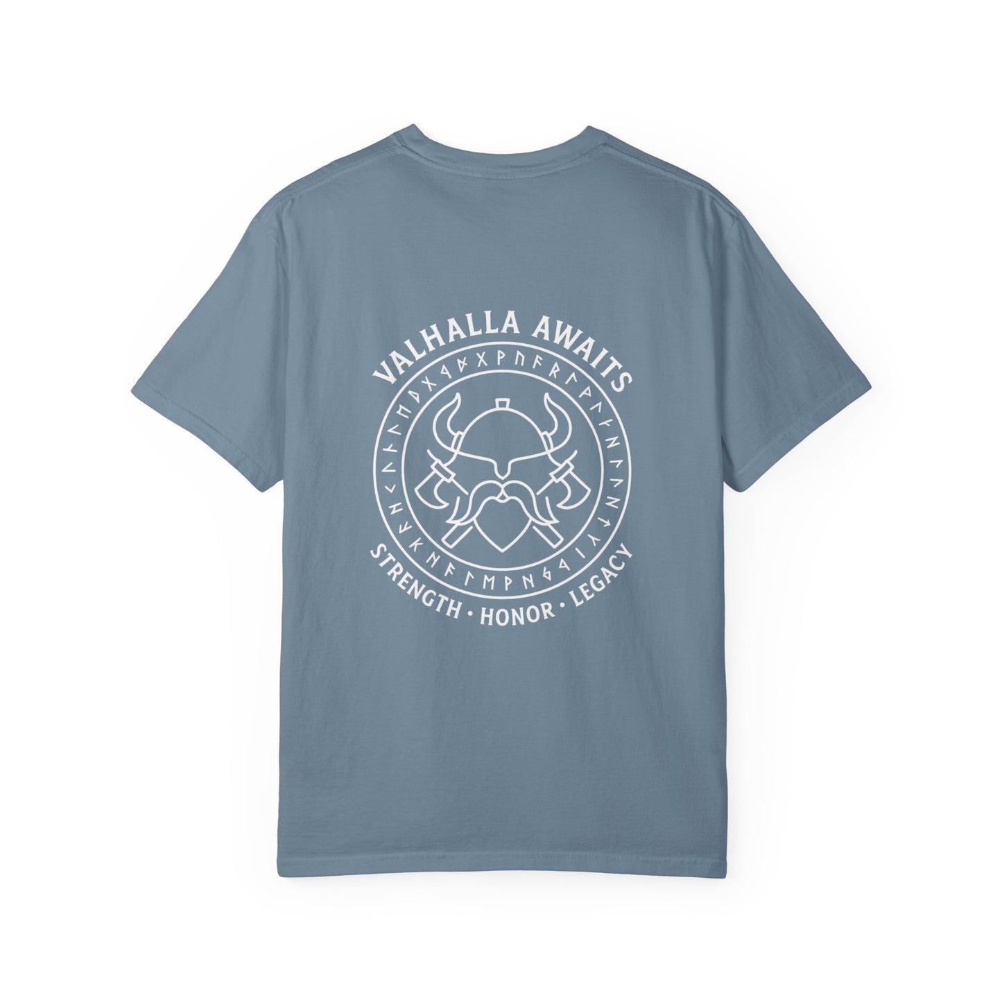 Viking Warrior Crest Tee – Valhalla Awaits Edition