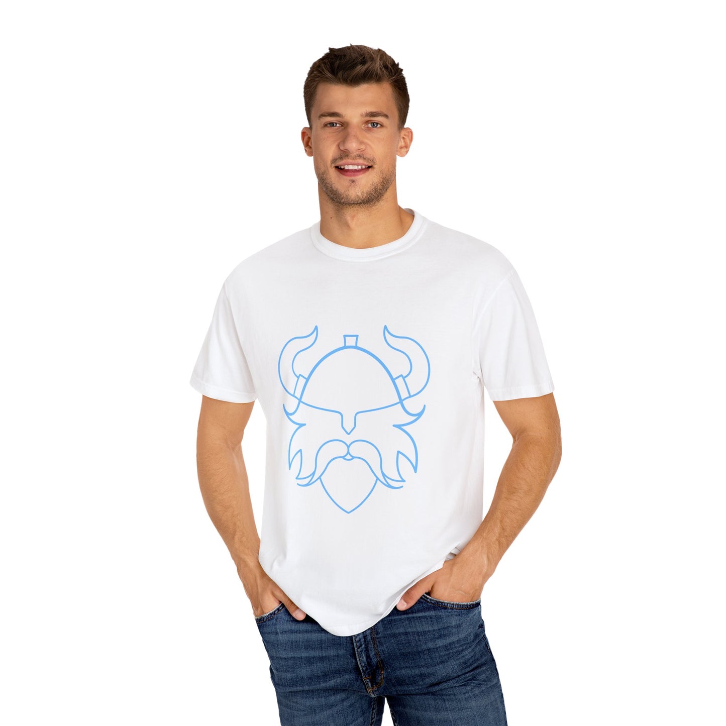 Viking-Inspired Garment-Dyed T-Shirt, Casual Wear, Adventure Apparel, Gift for Men and Women, Unique Graphic Tee, Perfect for Festivals