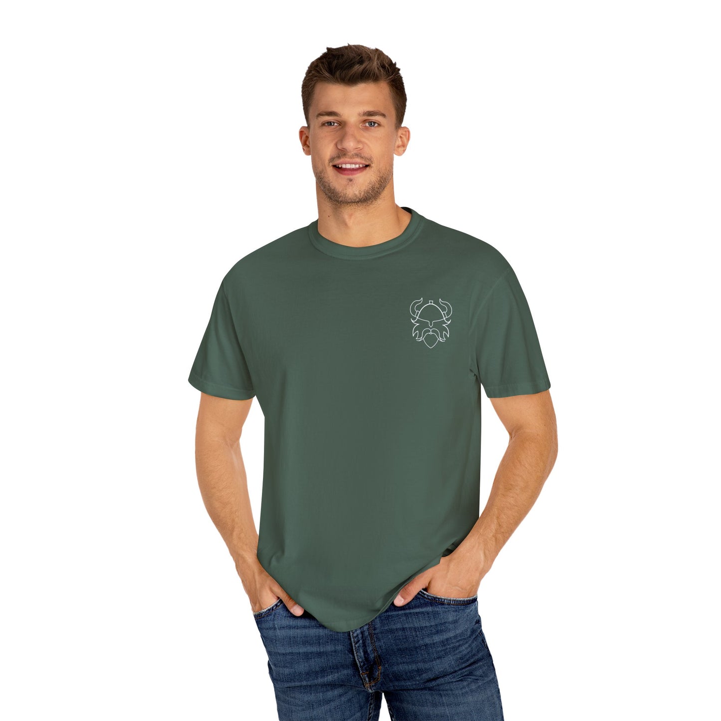 Viking Warrior Crest Tee – Valhalla Awaits Edition
