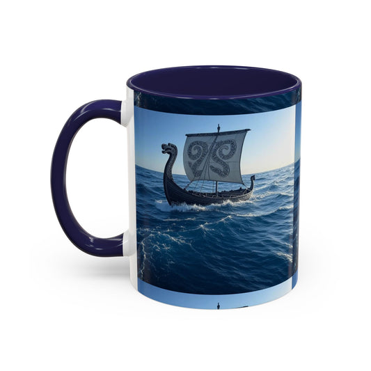 Viking Ship Coffee Mug | Nautical Decor, Marine Gift, Adventure Lover, Unique Travel Mug, Ocean Themed