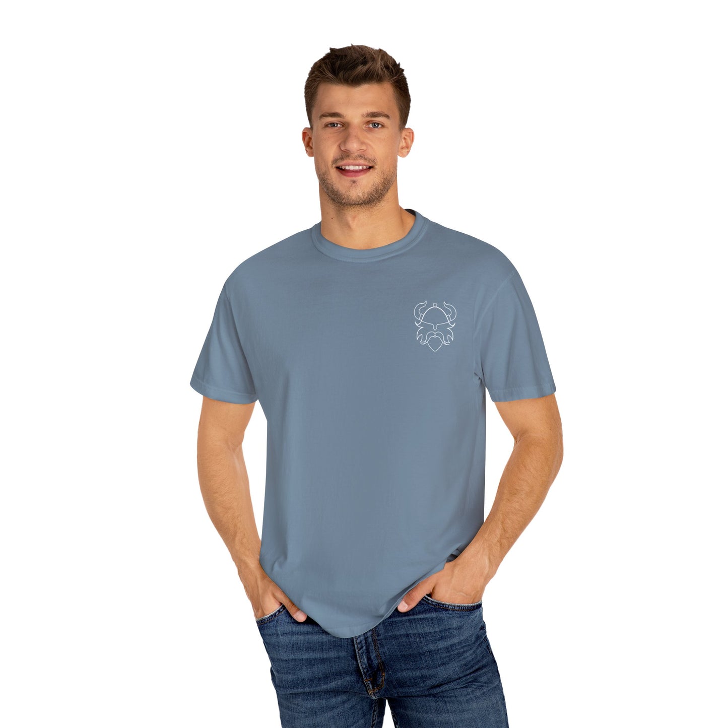 Viking Warrior Crest Tee – Valhalla Awaits Edition