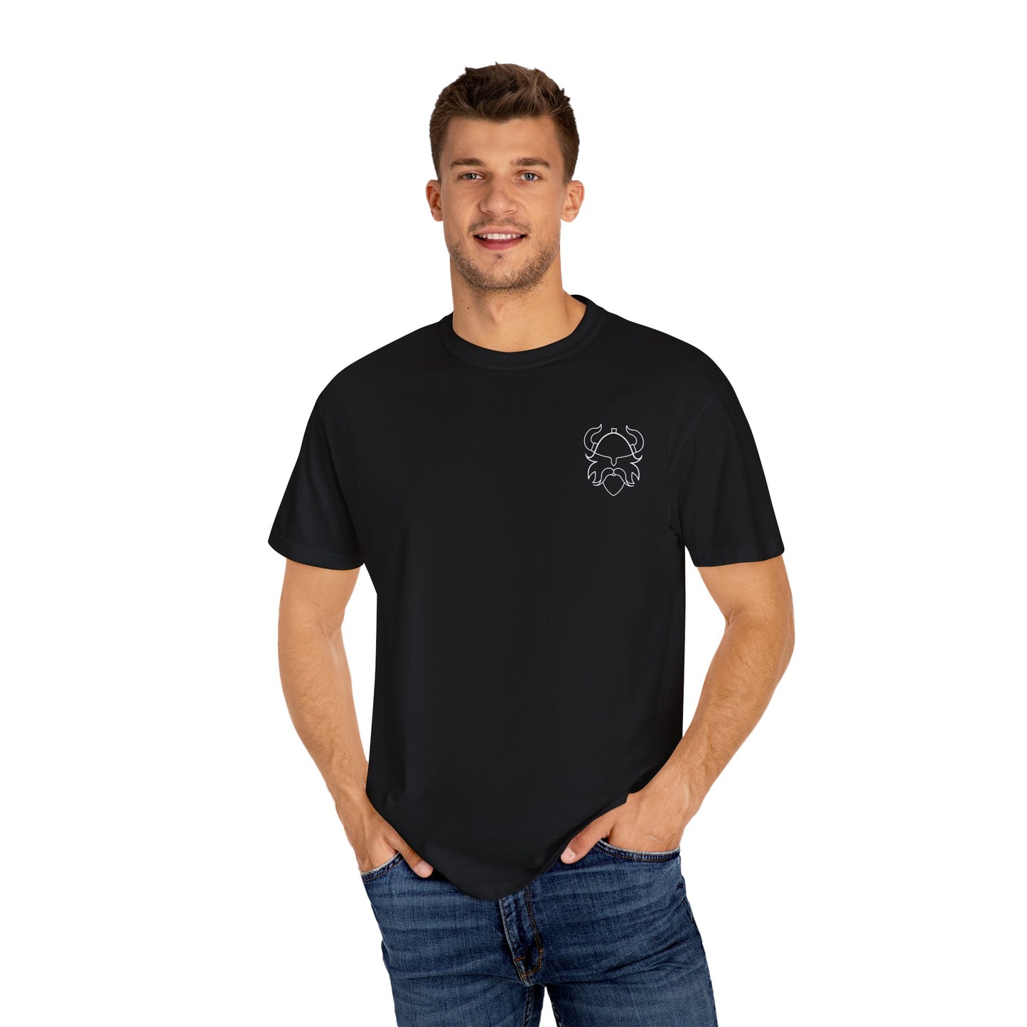 Viking Warrior Crest Tee – Valhalla Awaits Edition