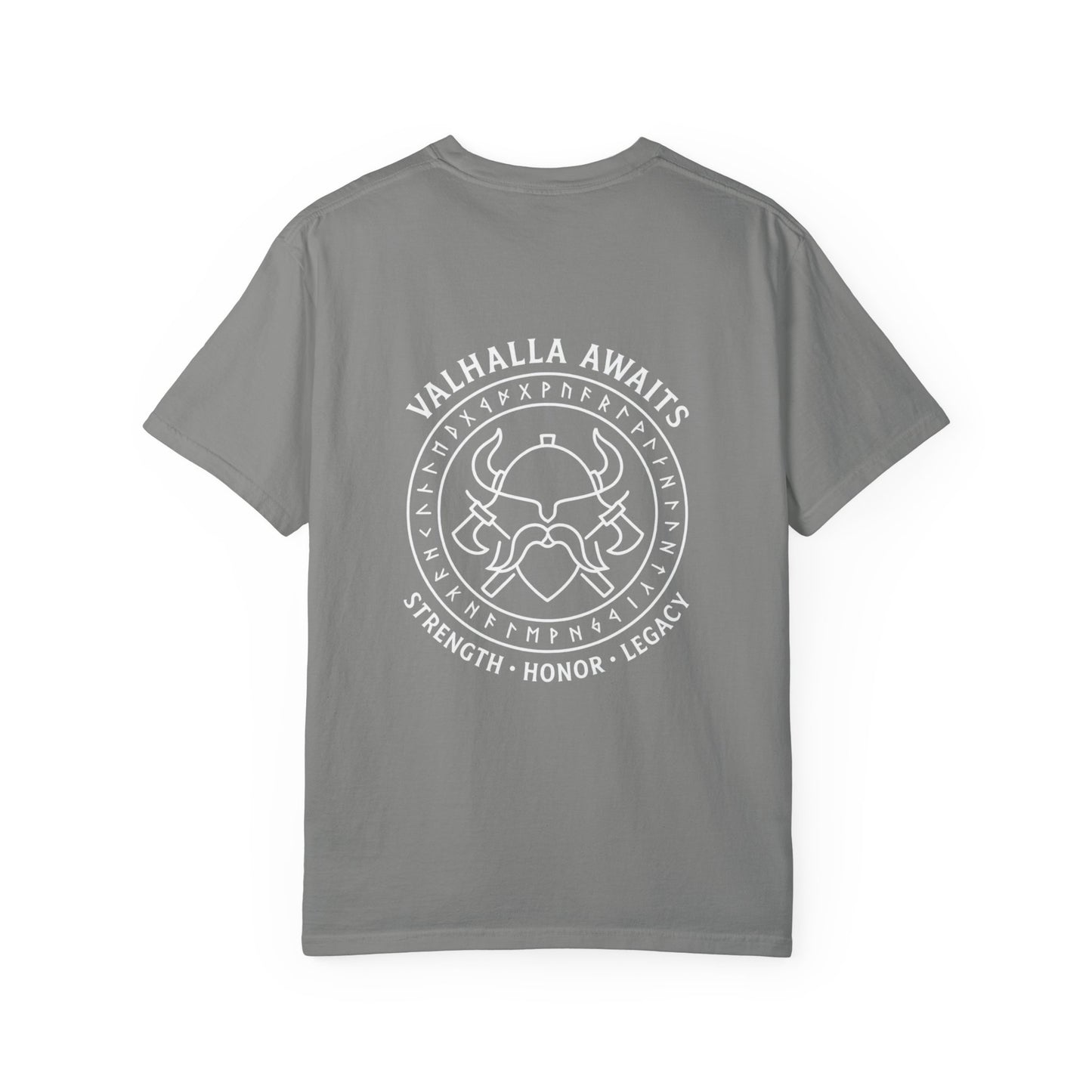 Viking Warrior Crest Tee – Valhalla Awaits Edition