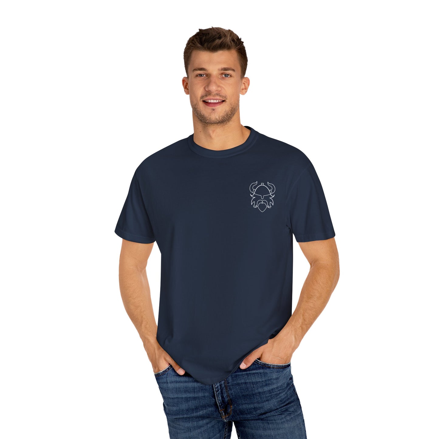 Viking Warrior Crest Tee – Valhalla Awaits Edition