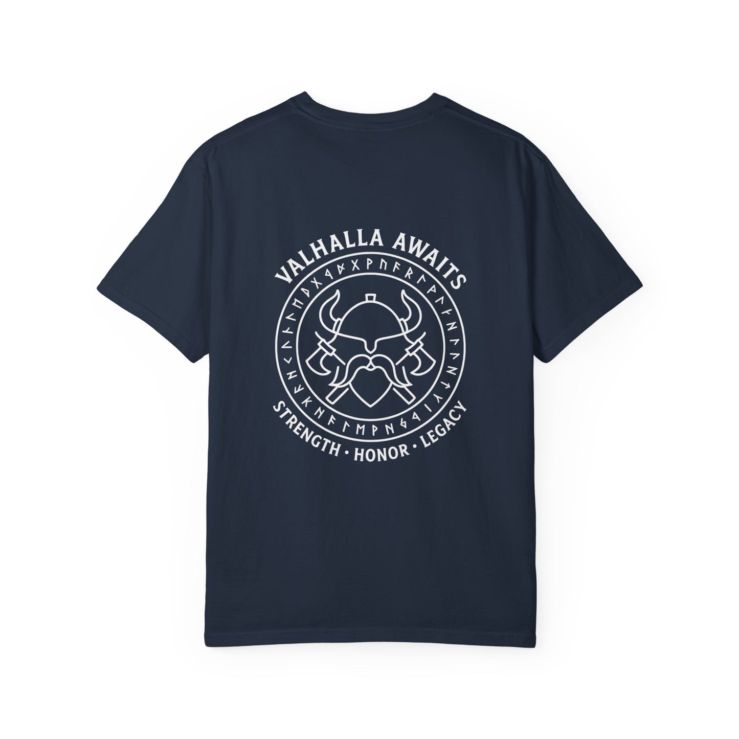 Viking Warrior Crest Tee – Valhalla Awaits Edition